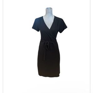 Pact Black Wrap Dress